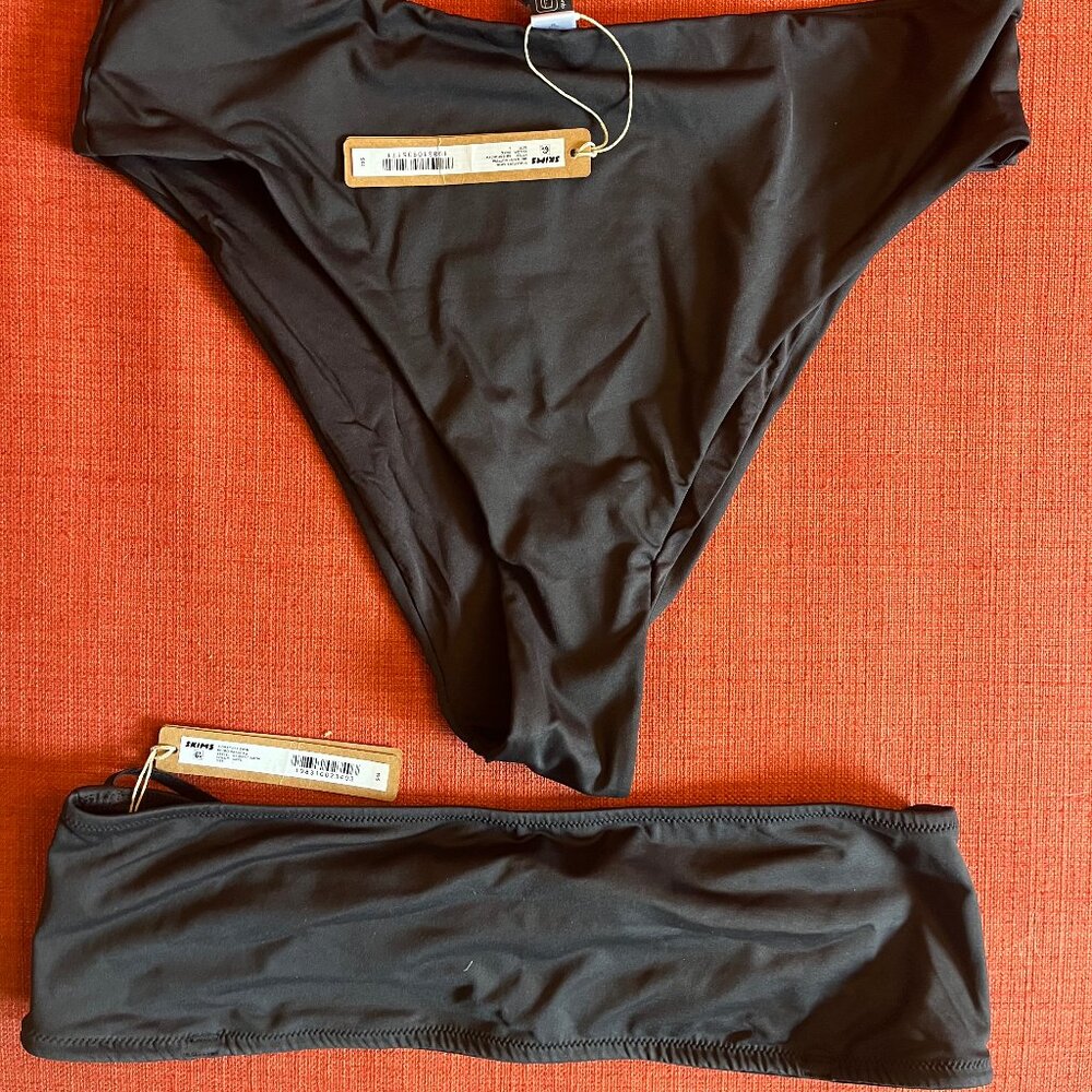 Brand-New Never Worn SKIMS High Waisted Bandeau Two-Piece Bikini